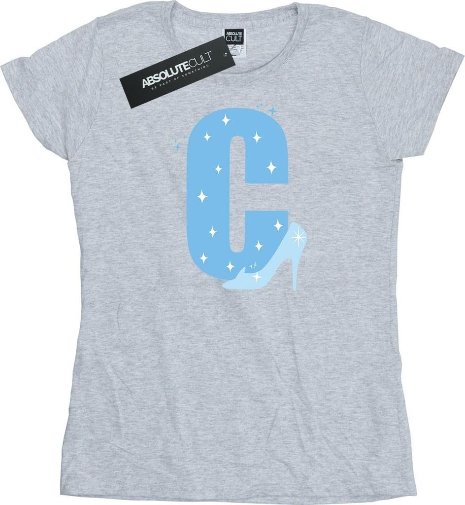 Disney - "Alphabet C Is For Cinderella" T-Shirt für Damen BI36955 (XXL) (Grau)