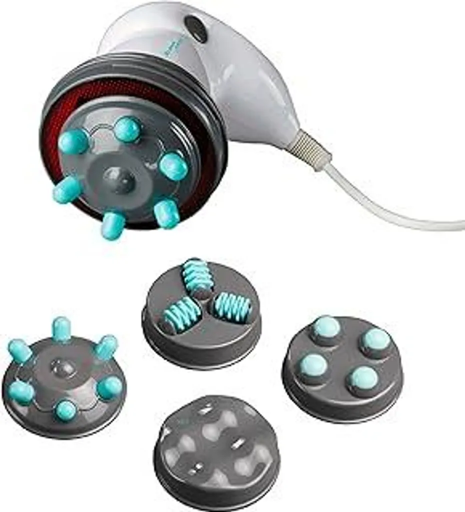 ARDES - Massaggiatore professionale anticellulite con riscaldamento a infrarossi per glutei e gambe con 4 accessori intercambiabili e borsa da viaggio Modello ARM240N
