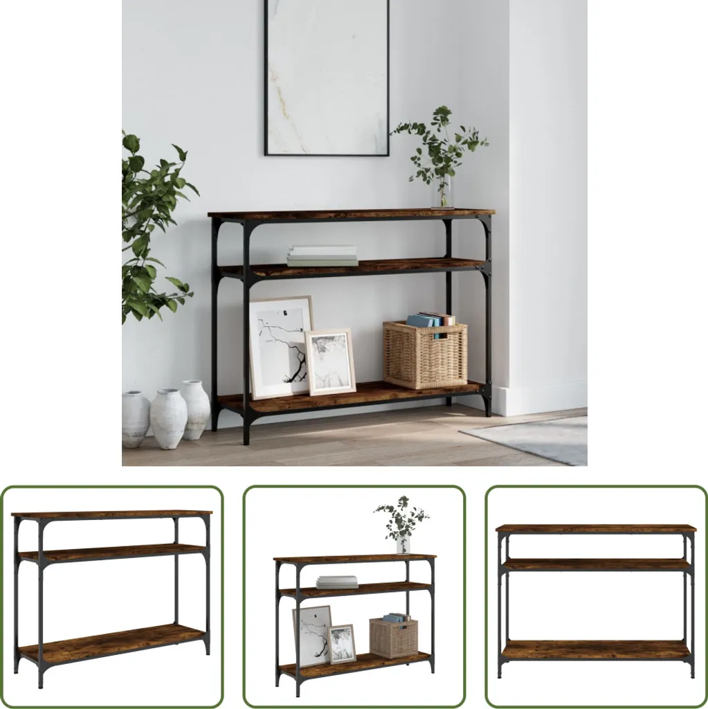 Consolle Moderna Rovere Fumé 100cm | Arredo Ingresso Design Minimal