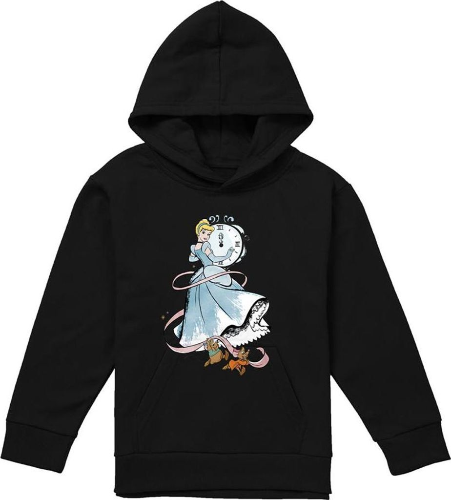 Cinderella - "Clock Strikes Twelve" Kapuzenpullover für Kinder TV22216 (116) (Schwarz)