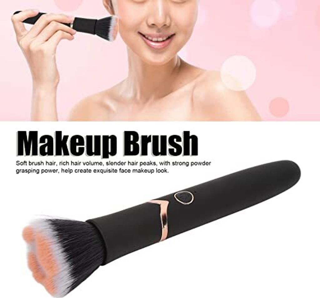 Elektrische Fundamentpinsel, automatische Make -up -Bürste 10 Frequenzwerte, wasserdicht, waschbar, wiederaufladbares Make -up -Fundament, lockere...