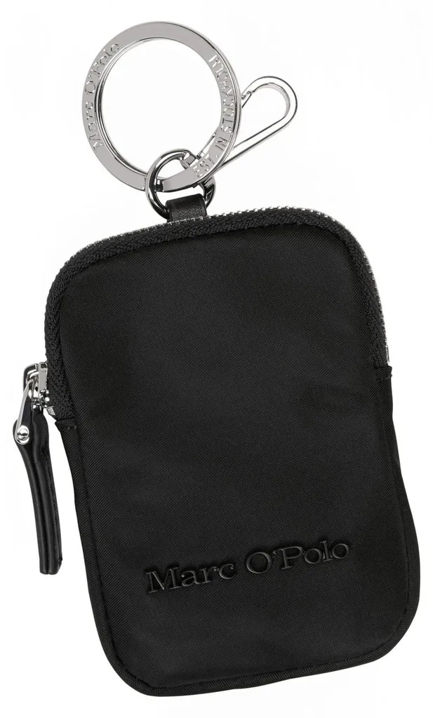 Petit étui à clés Marc O'Polo Alisa en cuir noir avec fermeture zippée