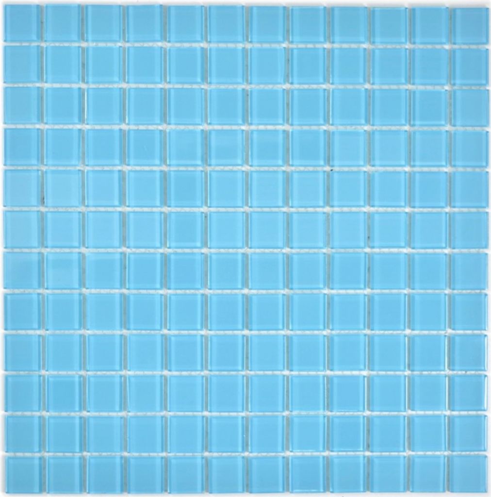 Mosaikfliese Transluzent Glasmosaik Crystal hellblau BAD WC Produktbild 
