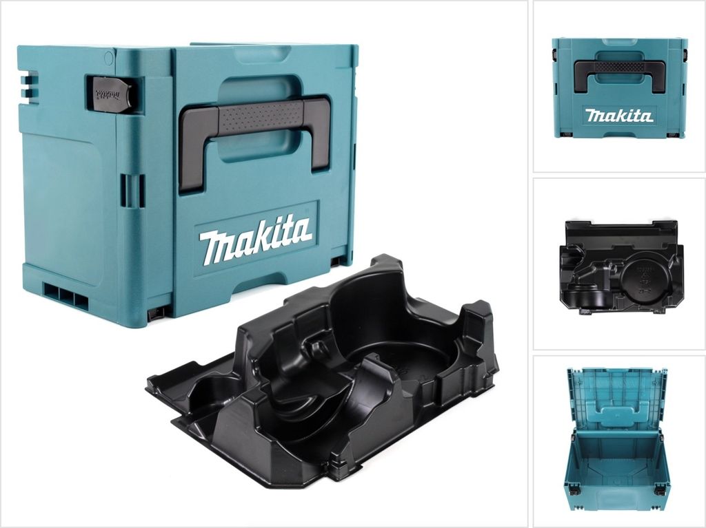 Makita MAKPAC 3 Systemkoffer + Einlage für Makita DGA 504 / Produktbild 