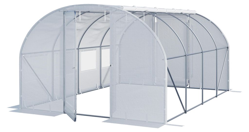 TOOLPORT Premium Foliengewächshaus 3x4m PE Plane 180g/m² Produktbild 