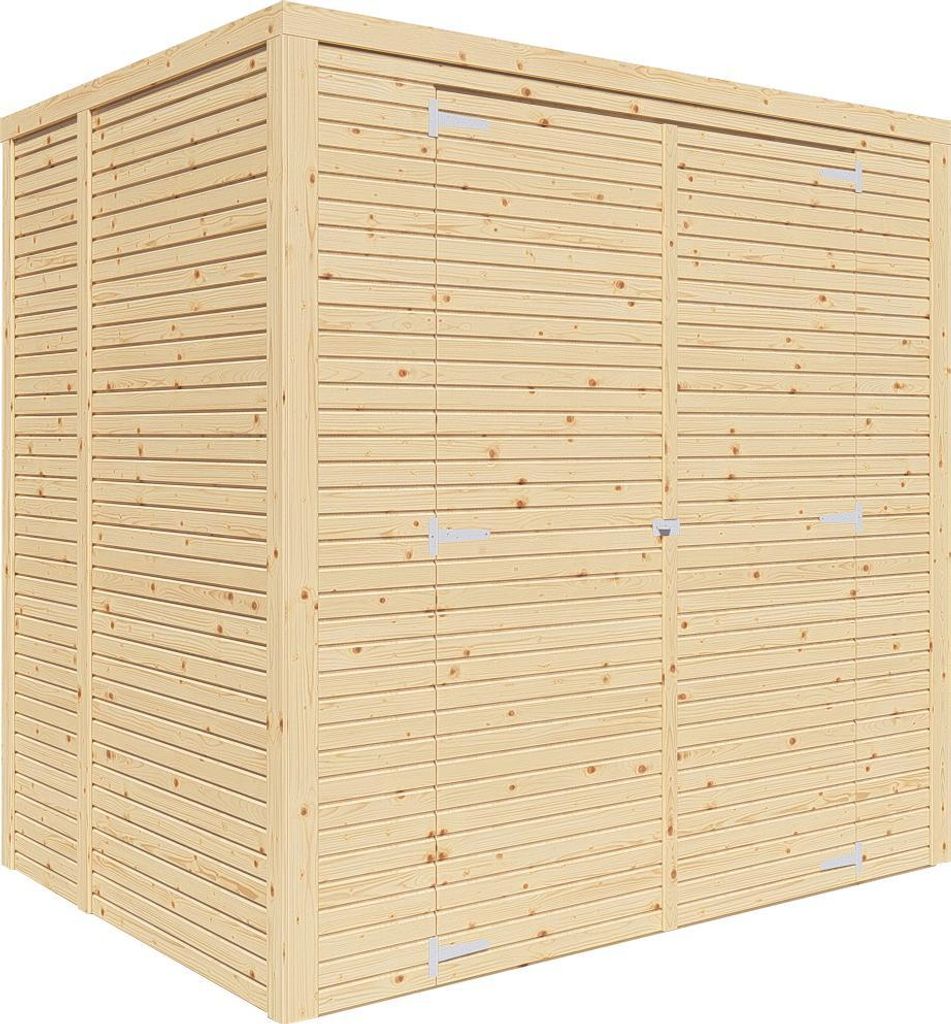 Bikebox Gerätehaus Fiete 2 Rhombusprofil 18 mm natur