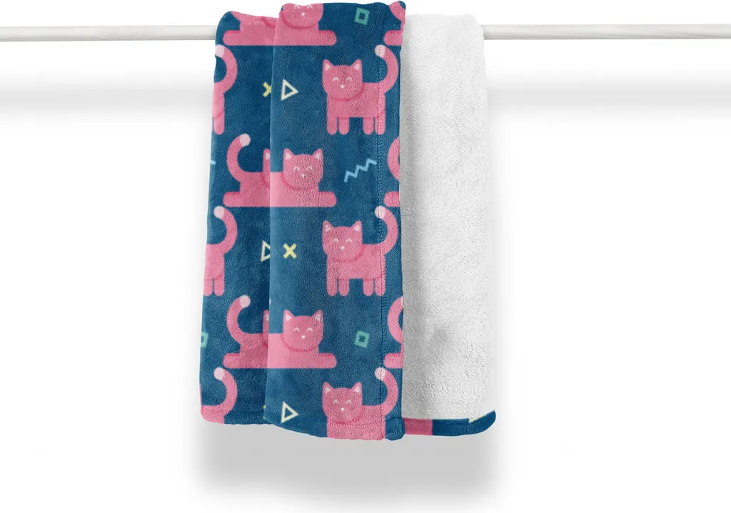 Couverture Anti-Froid en Flanelle Polaire Douceur Chatons 125x175 cm