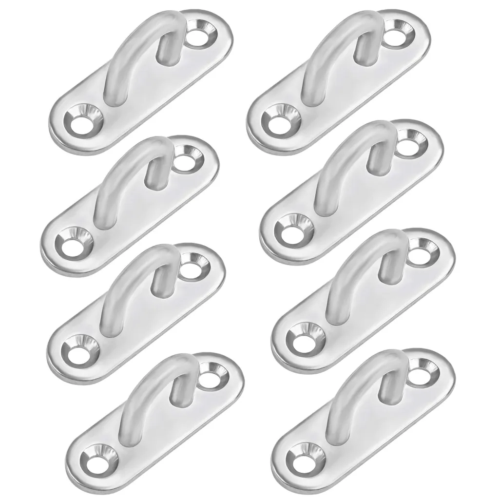 Belle Vous M5 Plaque à Œillet en Acier Inox - Support Mural en U de 8 Pcs