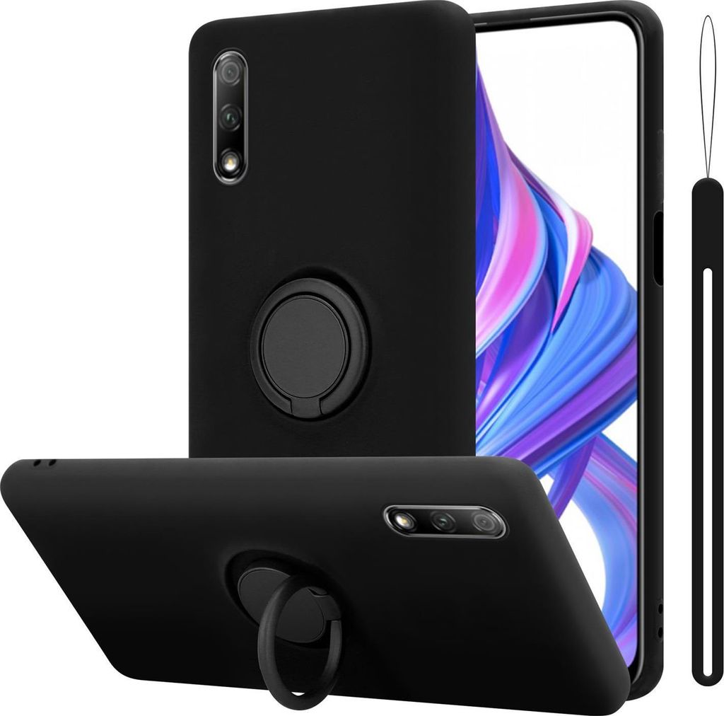 Cadorabo Hülle für Honor 9X Schutz Hülle in Schwarz Handyhülle TPU Etui Case Cover