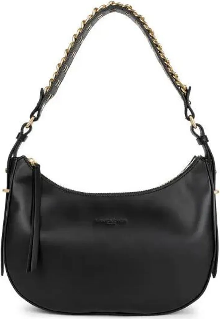 Lancaster Sac hobo M porté épaule Aria Noir - Cuir de Vachette Véritable