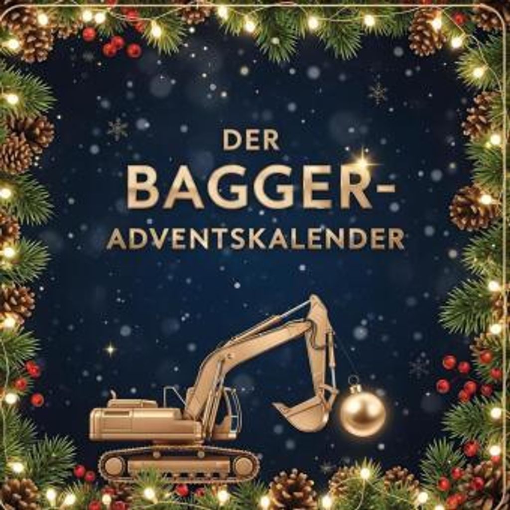 Adventskalender-Buch Bagger-Adventskalender mit 24 Produktbild 