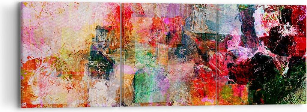 Bild auf Leinwand - Leinwandbild - Abstraktion modern - 90x30cm - Wand Bild - Wanddeko - Wandbilder - Leinwanddruck - Bilder - Kunstdruck - Wanddek...