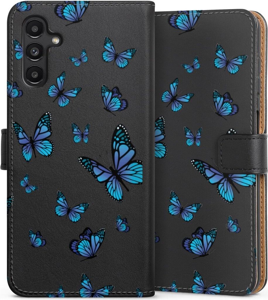DeinDesign Klapphülle für Samsung Galaxy A04s Handytasche Lederhülle Tasche Muster Schmetterling transparent