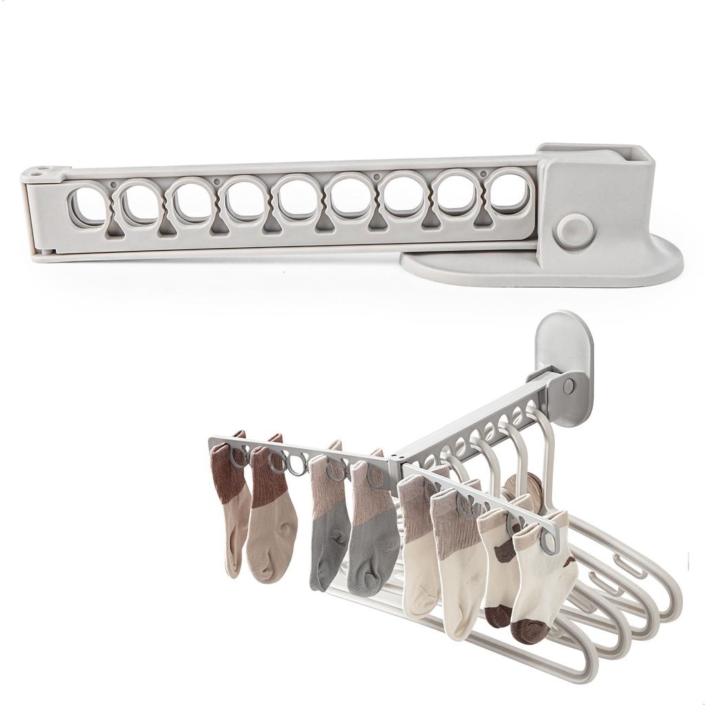 Wandmontierter Kleiderständer, faltbarer Kleiderständer, Kleiderständer ohne Bohren, platzsparender und multifunktionaler Kleiderständer für B...