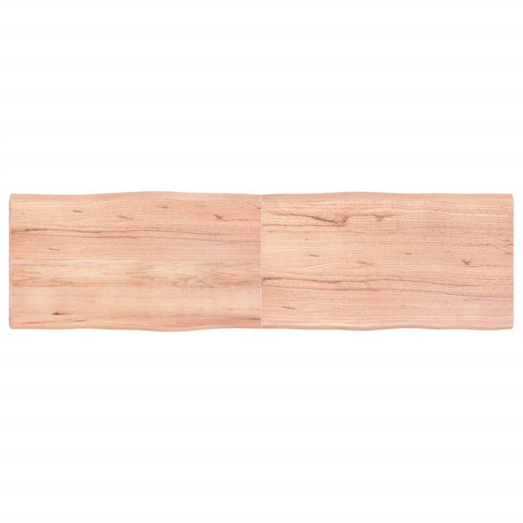 Tischplatte 180x50x(2-4) cm Massivholz Behandelt Baumkante