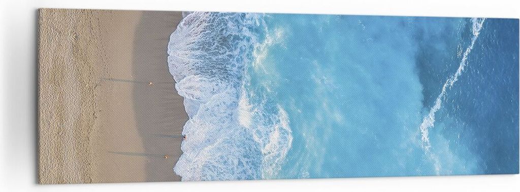 Bild auf Leinwand - Leinwandbild - Einteilig - Strand Rand Meer - 160x50cm - Wand Bild - Wanddeko - Wandbilder - Leinwanddruck - Bilder - Wanddekor...
