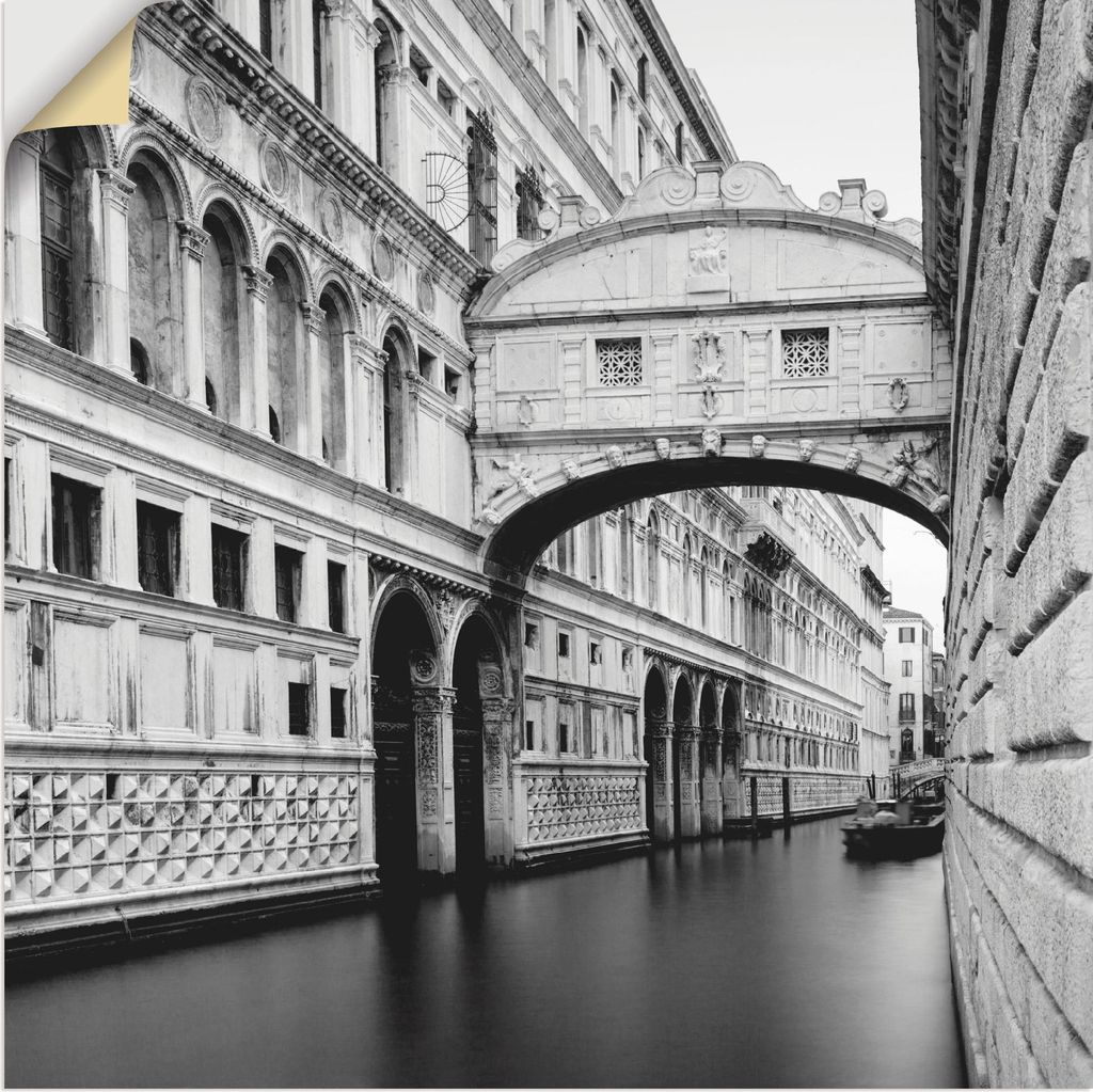 ARTland Wandbild, selbstklebend Seufzerbrücke Größe: 50x50 cm