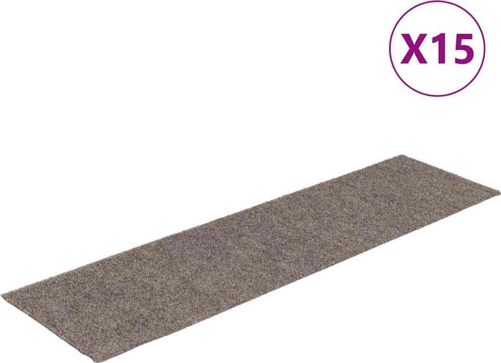 vidaXL Samolepiace podložky na kroky 15 ks 76x20 cm béžová Obrázok produktu 