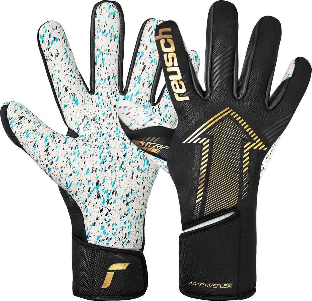 Reusch Torwarthandschuhe Fastgrip Fusion Junior mit maximalem Grip 7707 black / gold 5.5