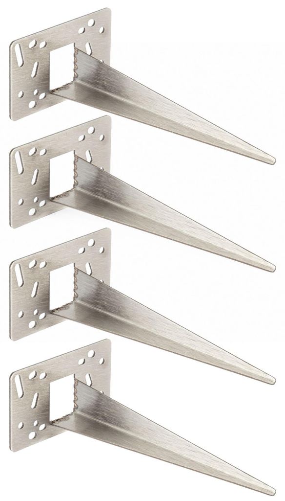Novatool 4 x Gartenspies 10 x 6 x 18 cm Edelstahl Profi Produktbild 