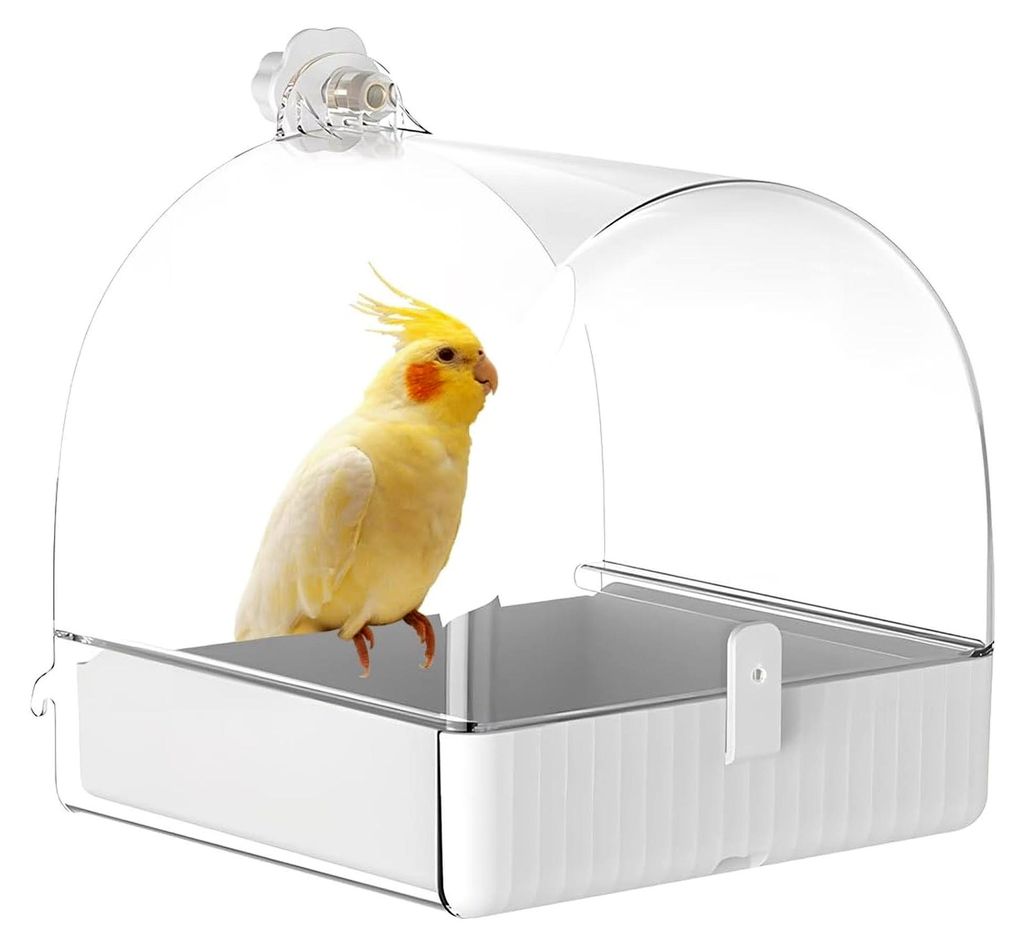 3 in 1 Multifunktions-Hängende Vogelbadewanne – Badehaus für kleine bis mittlere Vögel, Vogelbadekäfig, Vogeltränke und Vogelfutterstelle