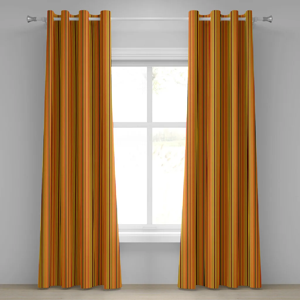 ABAKUHAUS Tende Geometriche Arancio e Bordeaux 280x175 per Salotto