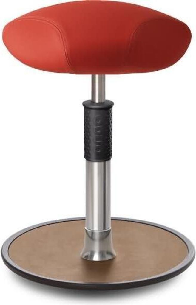 Sitz- Stehhocker Free Regular Triangel skai Dynactiv M. 160 Rot chr. /Natur.
