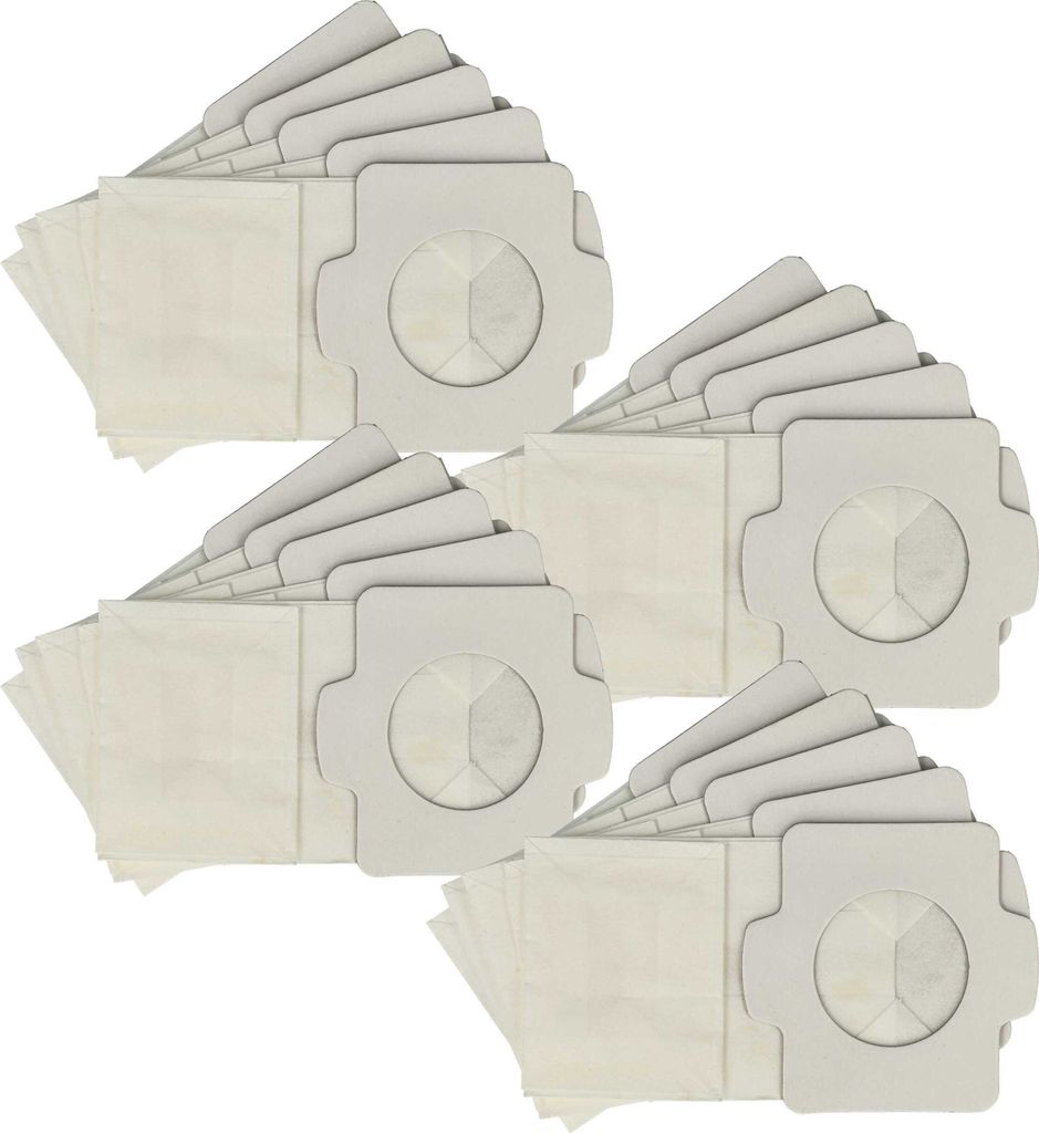 vhbw 20x Staubbeutel kompatibel mit Makita BCL106, BCL140, BCL140Z, BCL142, BCL180ZW, BCL180, BCL180Z, BCL182 Staubsauger - 12,5cm x 0,7cm Hellblau