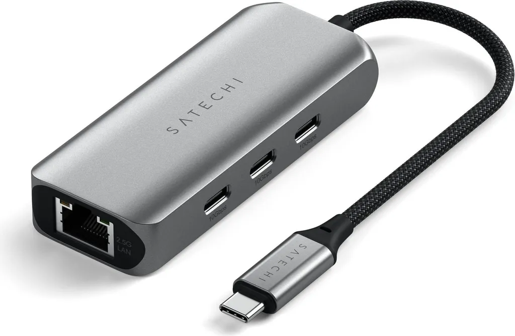 Hub USB-C Ethernet 2.5Gb Satechi avec Ports USB 3.2 Gen2 Ultra Rapides