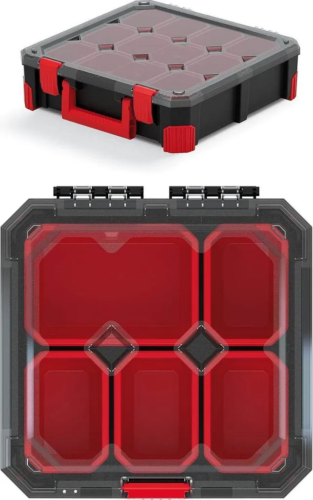 Mallette de Rangement TITAN 5 Bacs Amovibles 280mm Transparente
