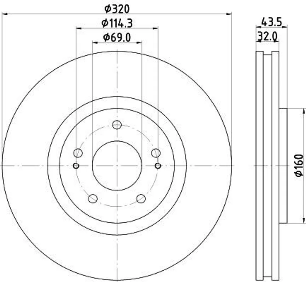 Disque de frein avant HELLA : Stop aux vibrations sur LANCER VI VII