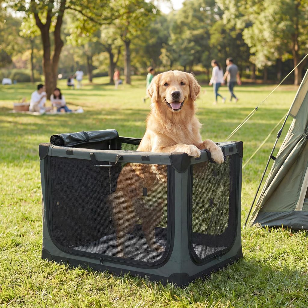 Hundebox faltbar groß, Hundetransportbox Oxford-Gewebe Produktbild 