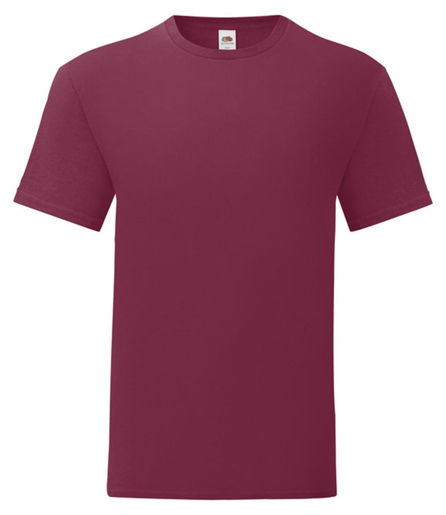 Fruit of the Loom - "Iconic 150" T-Shirt für Herren FK2628 (S) (Burgunderrot)