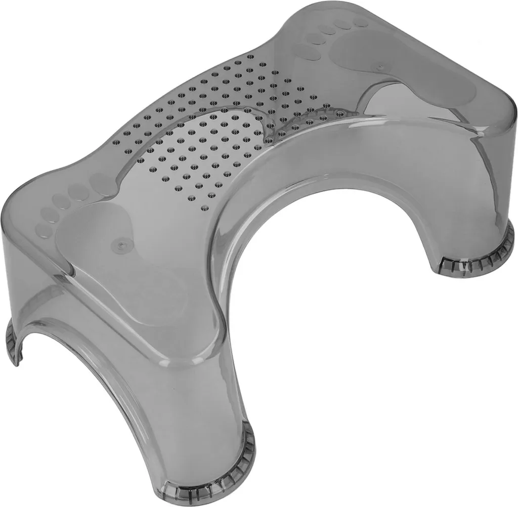 Tabouret pot enfant gris transparent avec pieds épais haute stabilité 17cm
