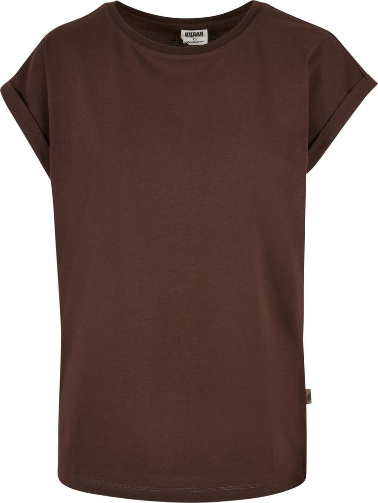 Urban Classics Ladies - Organic Extended Shirt braun - XS