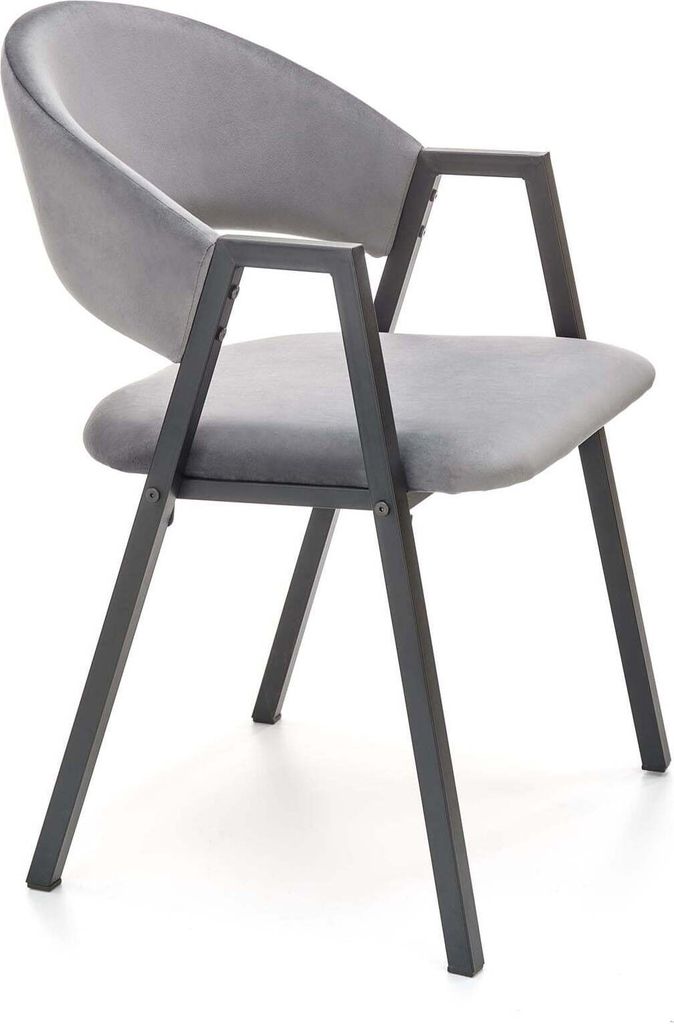 Halmar Jídelní židle K473 - šedá / černá Obrázek produktu 2