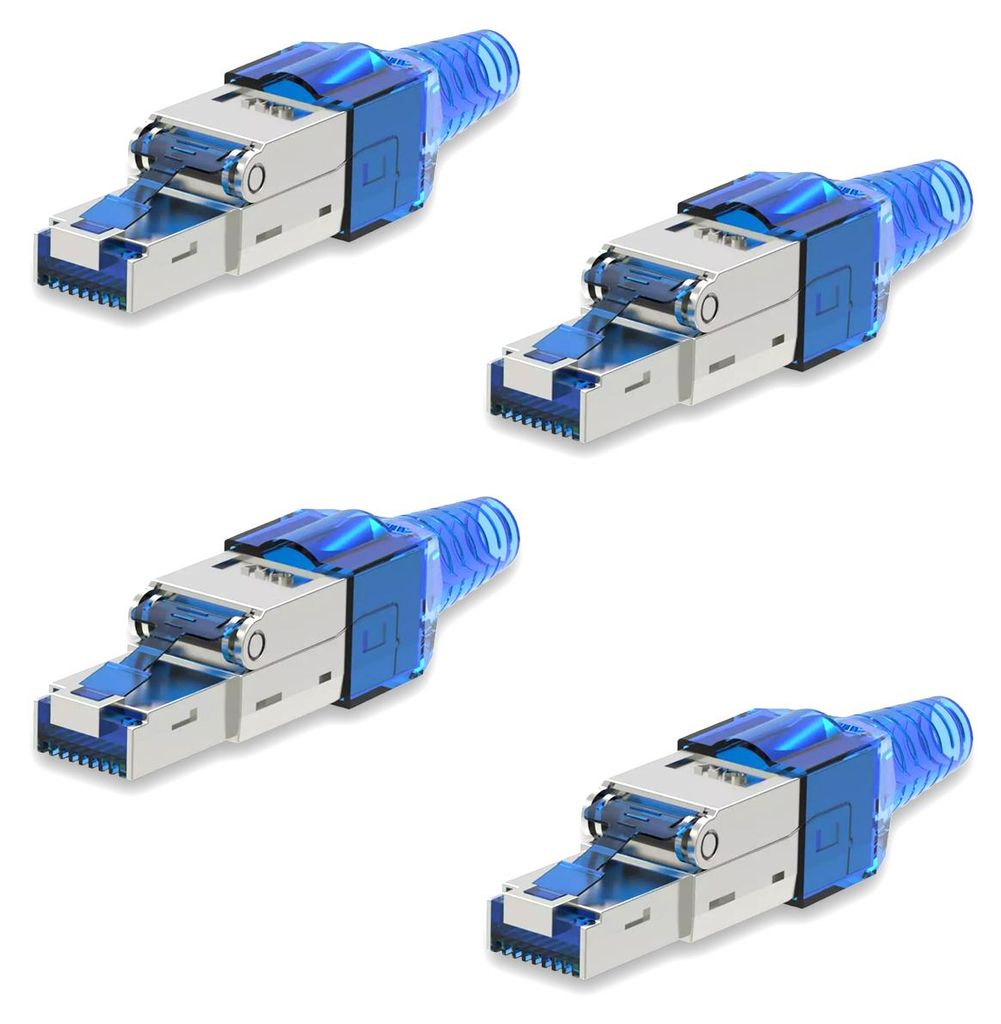 Netzwerkstecker CAT 7 Werkzeuglos 4x RJ45 Netzwerk Stecker Produktbild 
