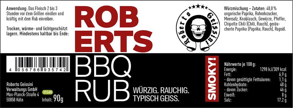 Roberts BBQ RUB 90 g Produktbild 
