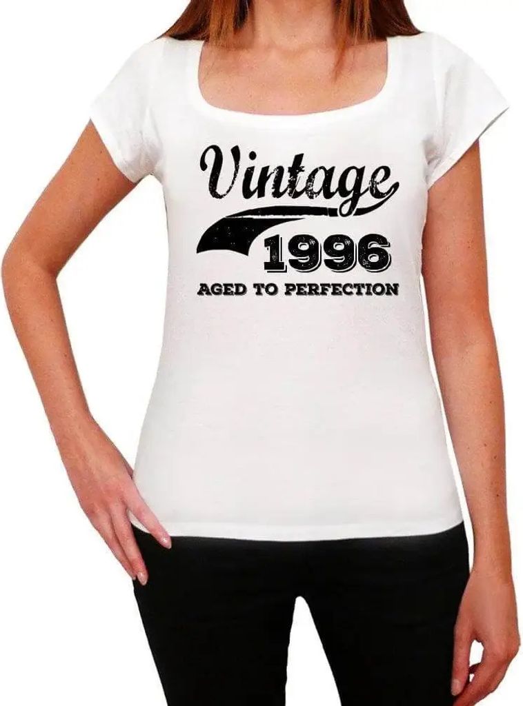Damen Grafik T-Shirt Zur Perfektion gereift 1996 – Aged to Perfection 1996 – Geschenk 28. Geburtstag Jahrestag 28 Jahre Jubiläum 28 Jährige Frau