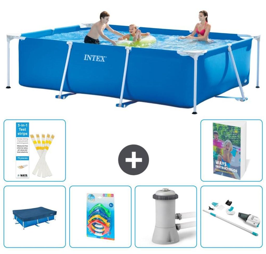 Rechteckiger Frame Pool - 300x200x75 cm - 7-teilig S68