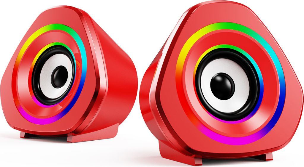 SADA Heimlautsprecherset, Desktop-PC-Computerlautsprecher, kabelgebundene 3,5-mm-Laptoplautsprecher, USB-betriebene Soundbox mit stimmungsvoller RG...