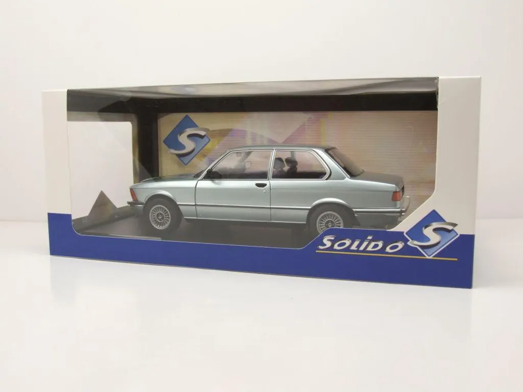 BMW E21 323i Solido 1/18 en Métal Argent Bleu 1980 - Détails de Qualité