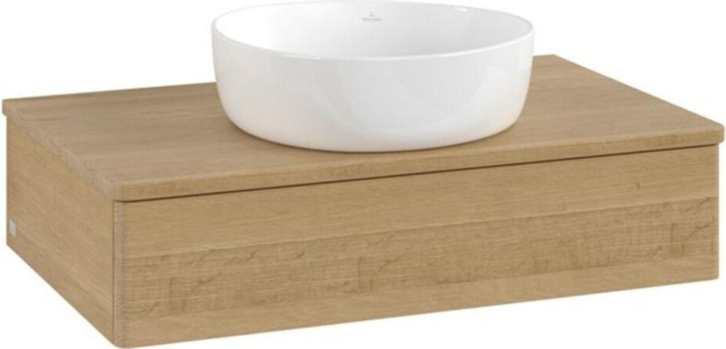 V&B Waschtischunterschrank ohne Frontstruktur Antao 80x19x50cm, WBP-farbe hon. Oa, honey oak