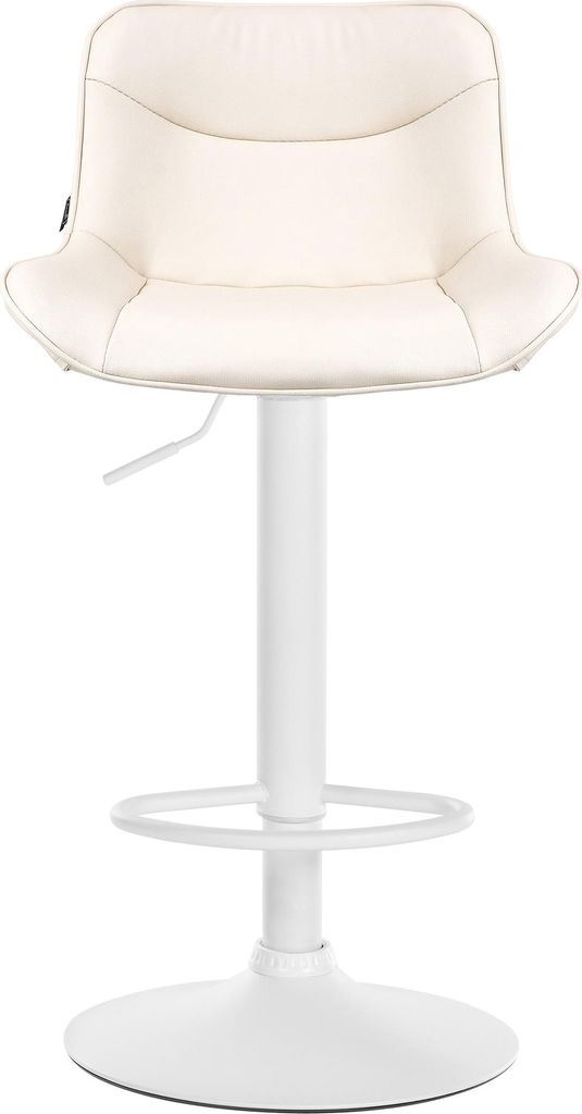 Barhocker HLO-CP302 Kunstleder weiß creme