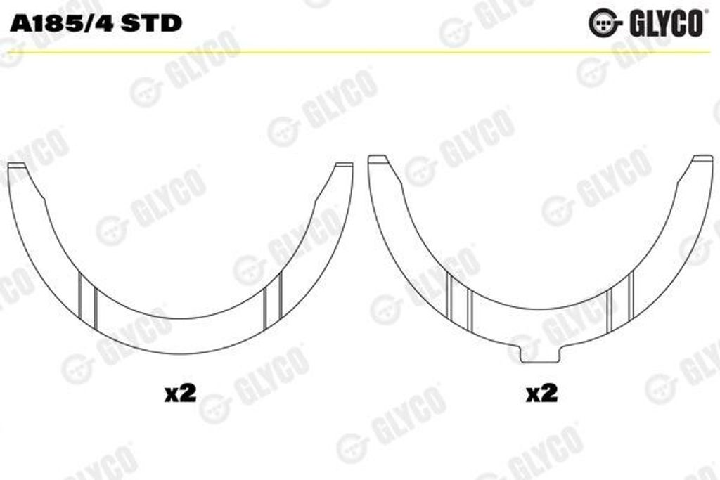 GLYCO Anlaufscheibe Kurbelwelle A185/4 STD für VW Taro Pickup