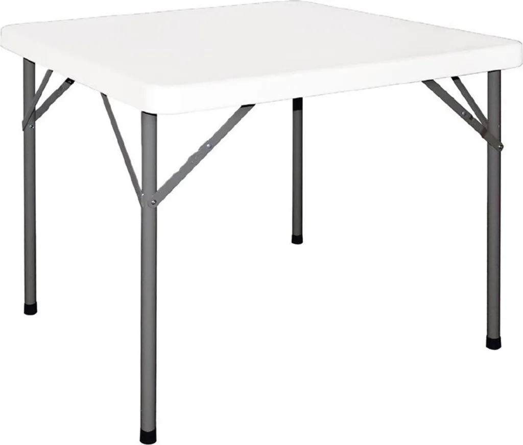 Table de réception pliante blanche Bolero 86cm pour fête et traiteur