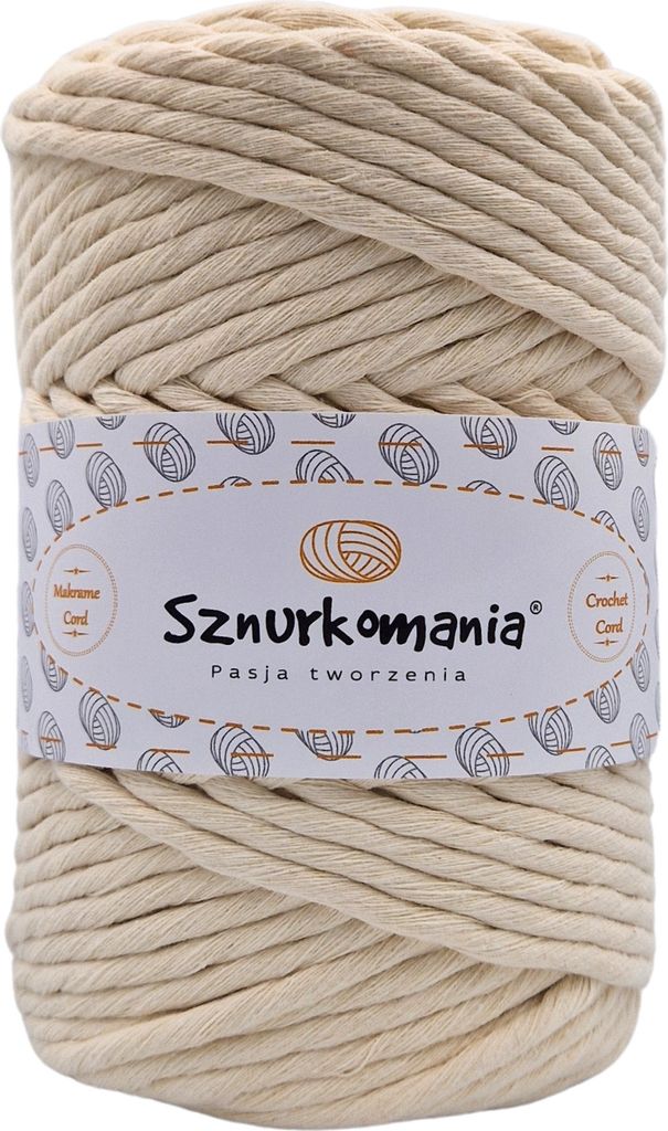 Makramee Garn 5mm 100m 1-fädig, viele Farben, Baumwollgarn,