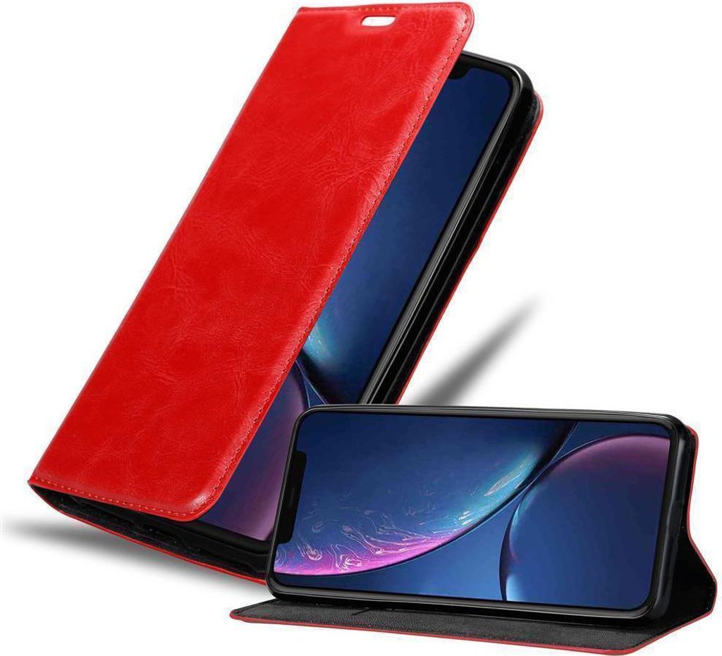 Cadorabo Hülle für Apple iPhone 11 PRO MAX Schutz Hülle in Rot Handyhülle Etui Case Cover Magnetverschluss
