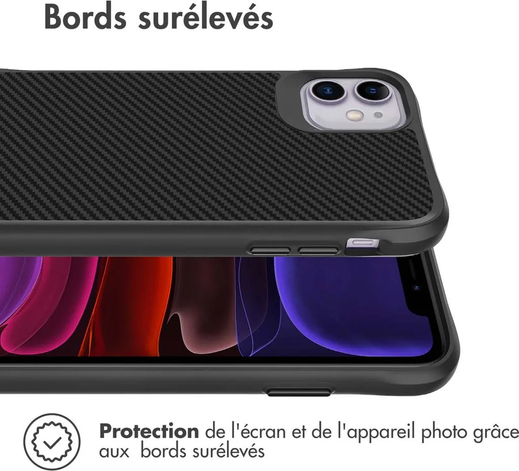 Custodia imoshion iPhone 11 Ibrida Carbonio - Massima Resistenza Nero - 13
