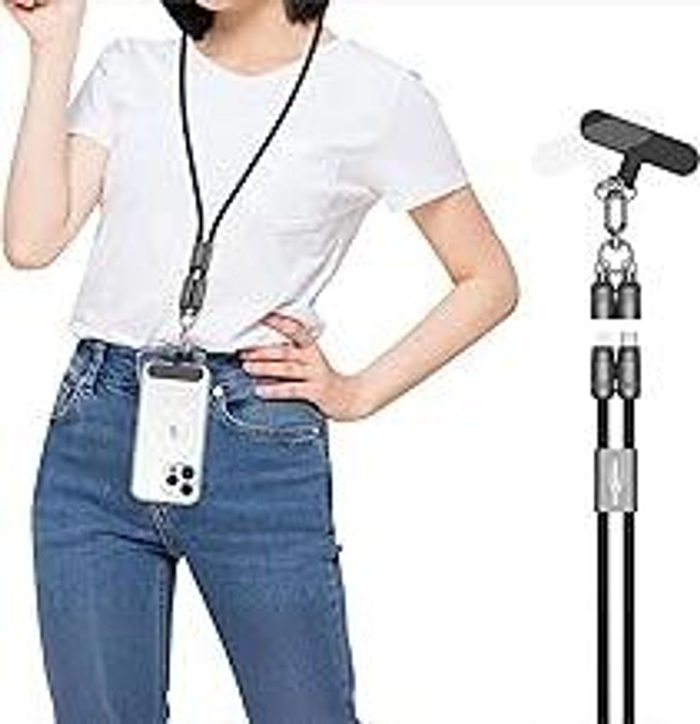 Handykette universal, Lanyard USB C Kabel 120cm, Handyband zum umhängen, USB C auf Lightning Schnellladekabel, handyband, Handy-Umhängeband, geei...